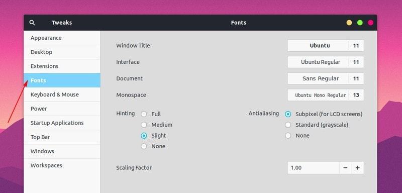 使用GNOME Tweak Tool自定义Linux桌面的10个示例