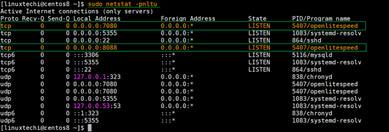 如何在CentOS 8 / RHEL 8上安装OpenLiteSpeed Web服务器